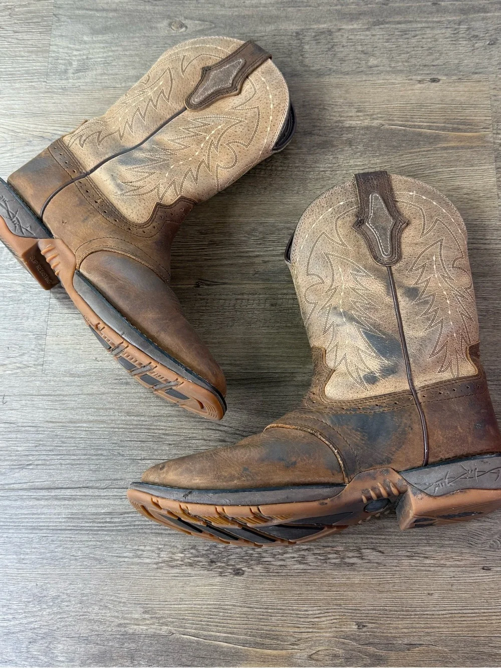 Cody James Men's Brown Leather Western Work Boots - Size 8.5
